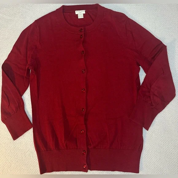 J. Crew Burgundy Women's Cardigan Size S - Picture 2 of 9